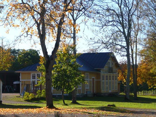 Gula paviljongen gult trähus