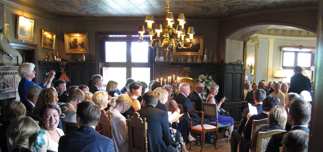 Borglig vigsel i barockmatsalen på Rockelstad Slott